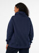 Sweatshirt med h&ouml;g krage och fickor, Bl&aring;, Model image number 2