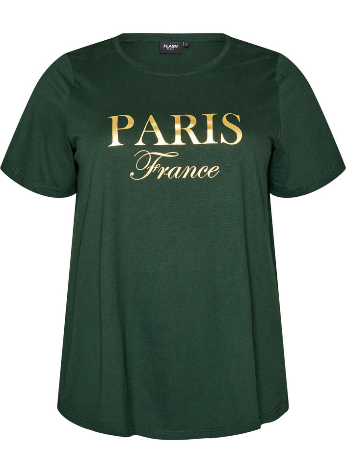 T-shirt med tryck, Gr&ouml;n, Packshot image number 0