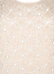 Stickad blus med korta fladdermus&auml;rmar, Beige, Packshot image number 2
