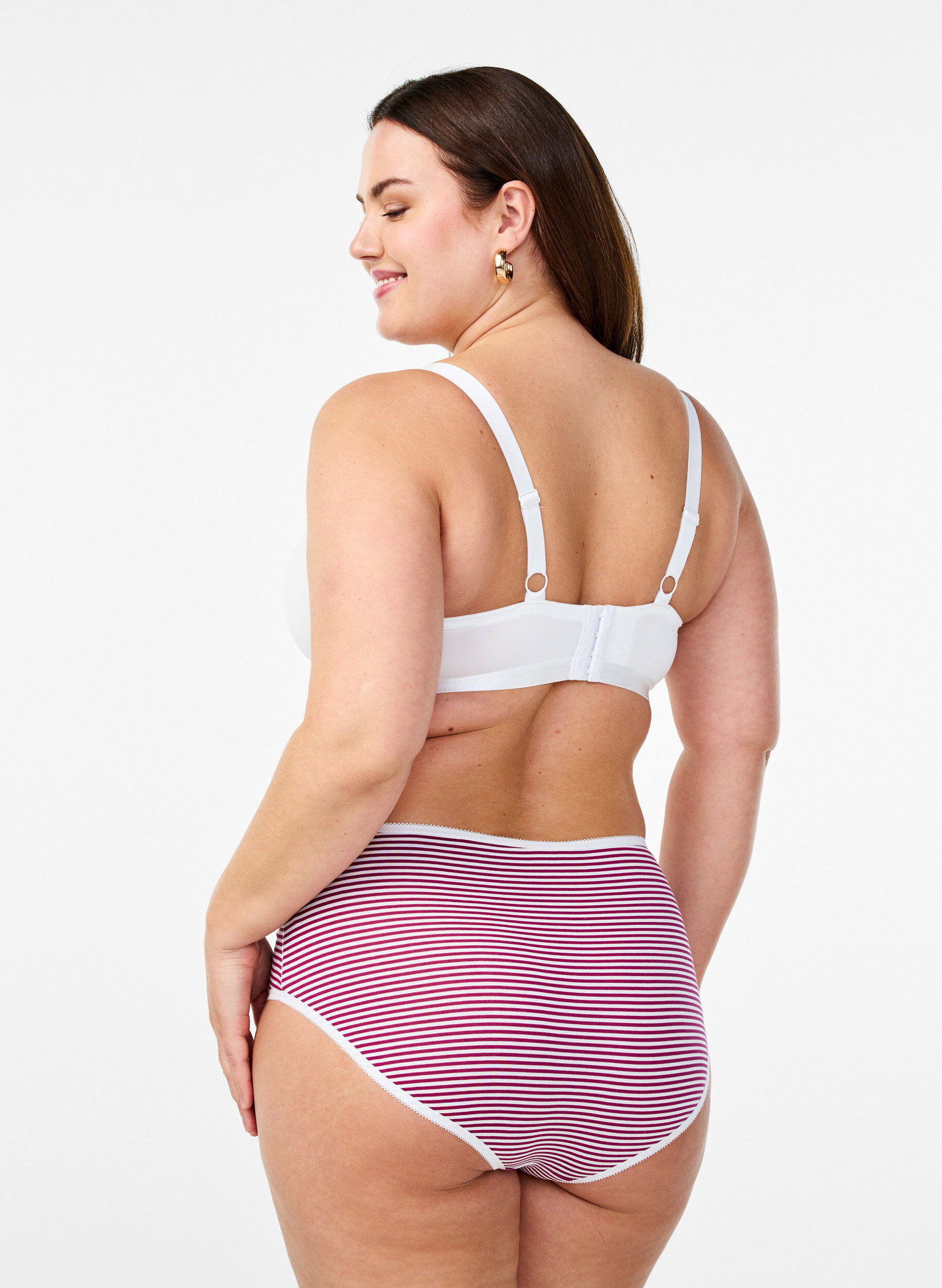 Zizzi7-pack trosor med normal midja, Bl&aring;, Model image number 1