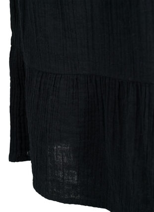 Kortärmad klänning i 100% bomull, Black, Packshot image number 3