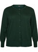Cardigan i finstickat med rund halsringning, Gr&ouml;n, Packshot image number 0