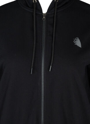 Sweatshirt med huva och tryck, Black Move, Packshot image number 2