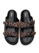 Wide fit - Sandal med nitar, Brun, Packshot image number 2