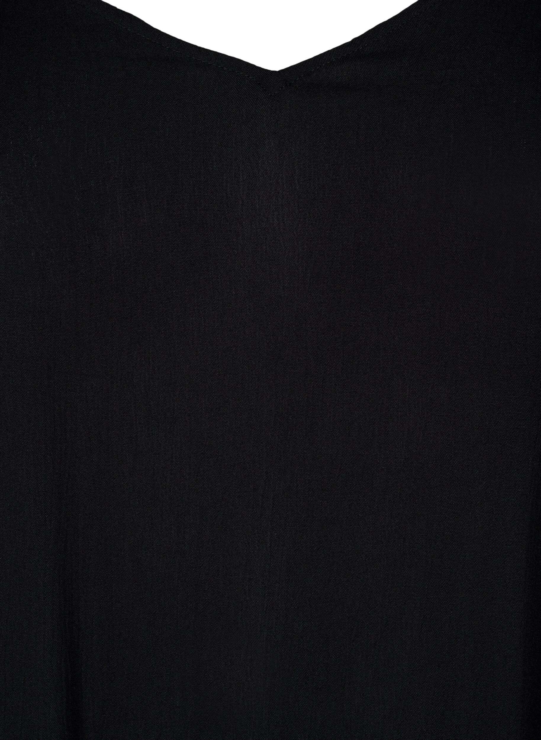 Zizzi Sommarkl&auml;nning i viskos med axelband, Black, Packshot image number 2