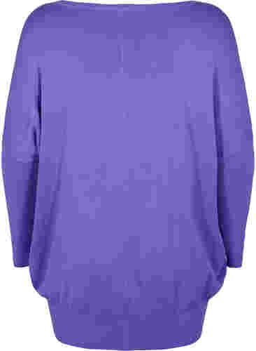 Stickad tunika i viskosblandning, Purple Opulence, Packshot image number 1