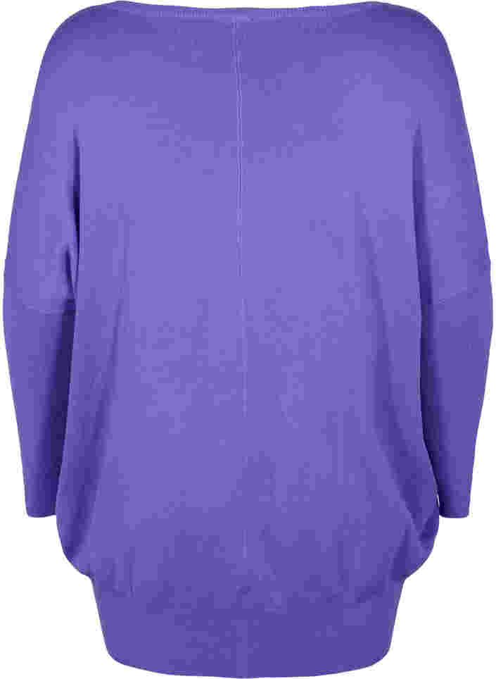 Stickad tunika i viskosblandning, Purple Opulence, Packshot image number 1
