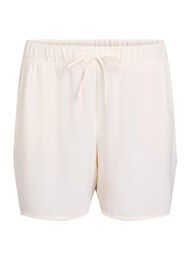 Shorts med fickor och res&aring;r i midjan, Vanilla