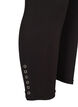 Leggings med 3/4-l&auml;ngd och knappar, Svart, Packshot image number 3