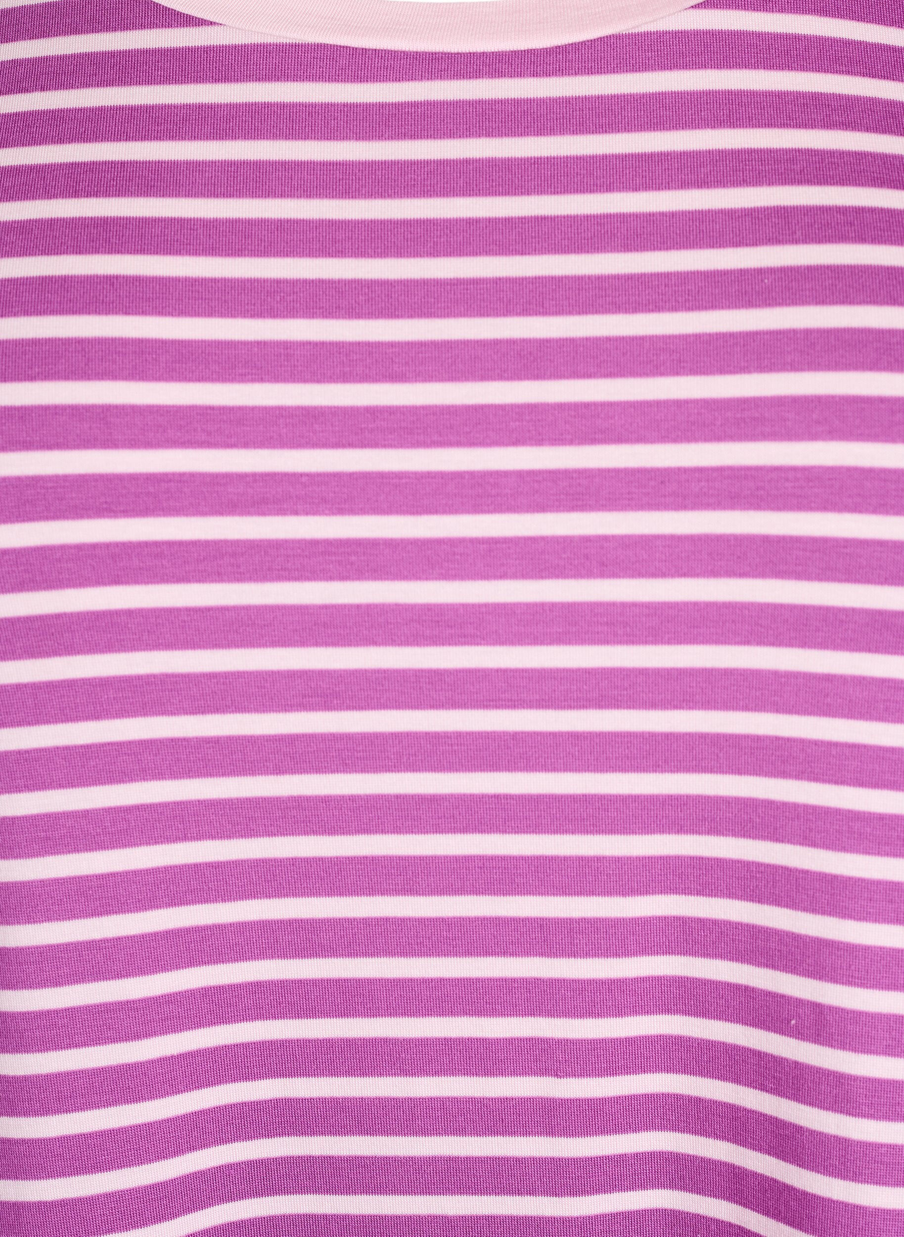 ZizziT-shirt i TENCEL&trade; Lyocell med r&auml;nder, Lila, Packshot image number 2