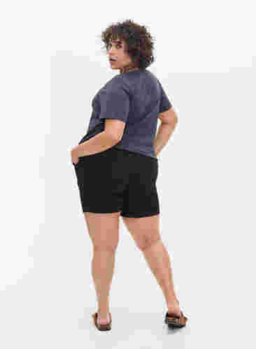 Shorts i bomull med fickor, Black, Model image number 1