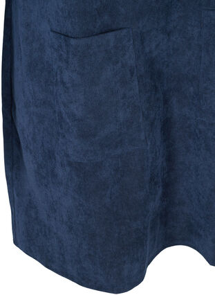Sammetsklänning med 3/4 ärmars, Navy Blazer, Packshot image number 3