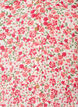 Kort kl&auml;nning i bomull med blommigt m&ouml;nster, R&ouml;d, Packshot image number 2