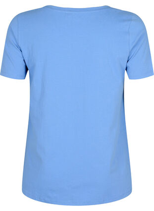 Enfärgad t-shirt i bomull, Blue Bonnet, Packshot image number 1