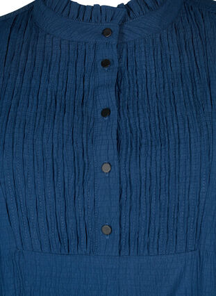 Långärmad blus med ruffelkrage, Dress Blues, Packshot image number 2