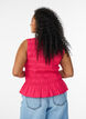 Smocktopp med b&aring;tringning och peplum, Rosa, Model image number 2