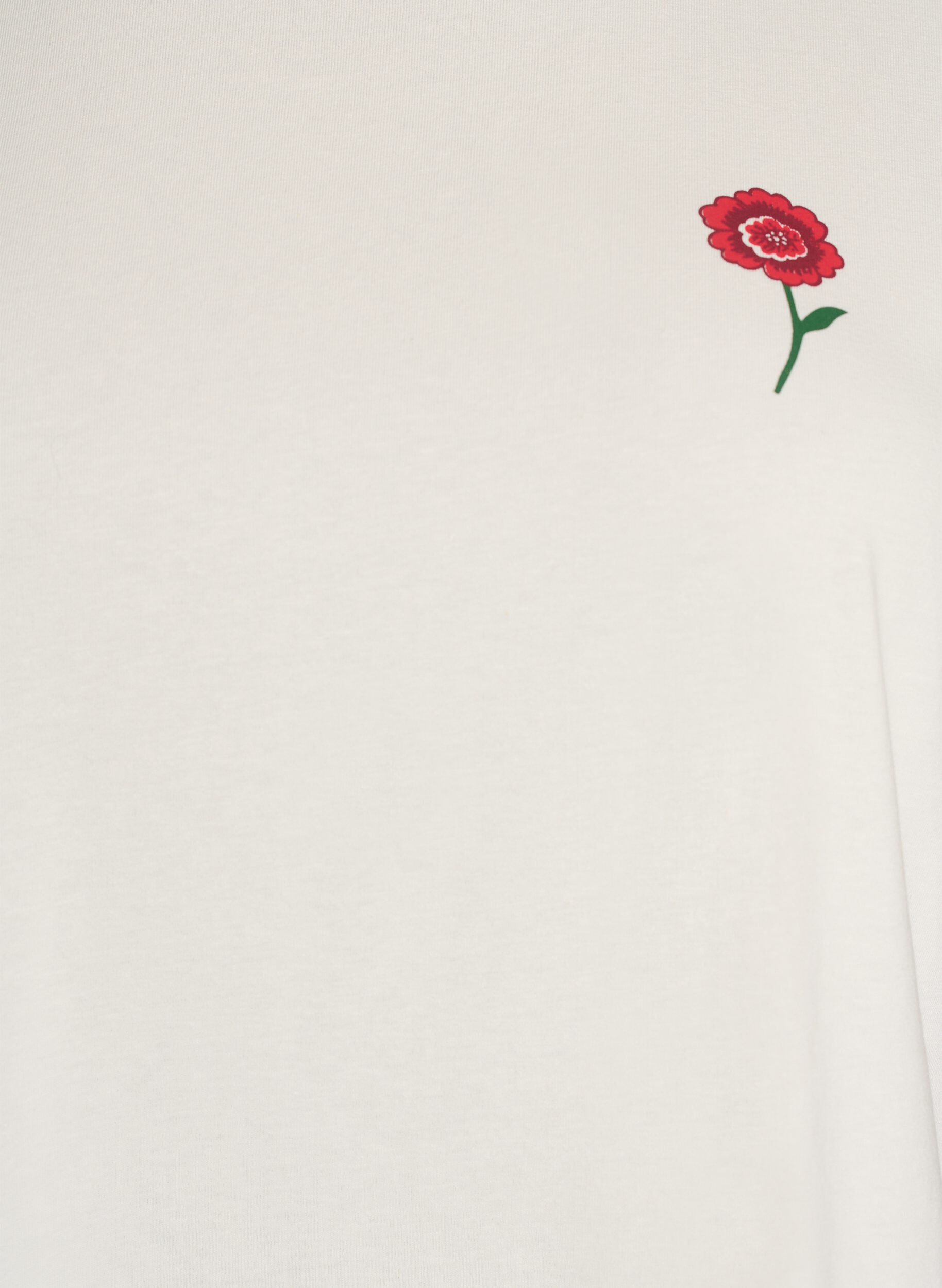 Zizzi L&ouml;s natt-t-shirt i bomull med tryck, Vanilla, Packshot image number 2