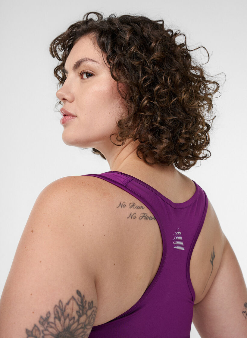 Sport-BH med racerback, Lila, Model image number 3