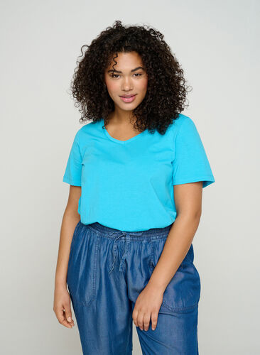 Basis t-shirt, River Blue, Model image number 0