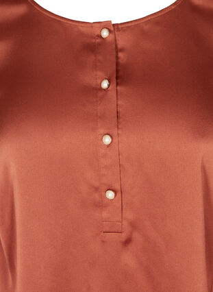 Långärmad blus med feminina knappar, Russet, Packshot image number 2