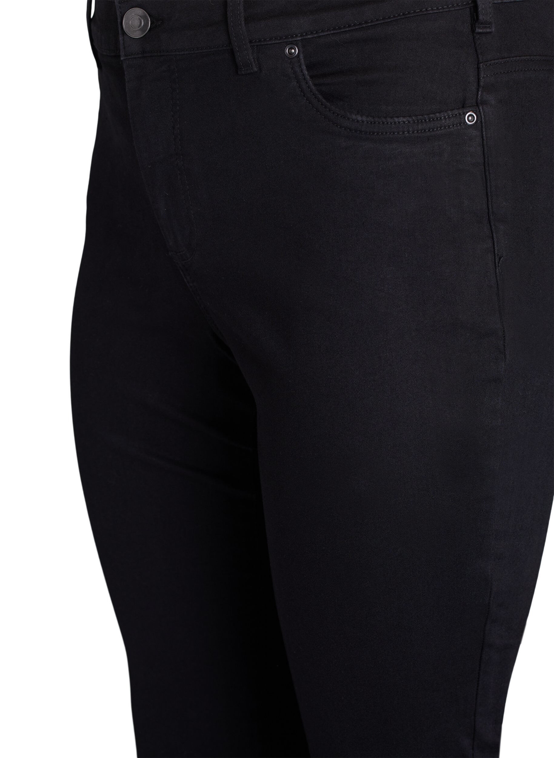 Zizzi Slim fit-jeans med normal midja, Black, Packshot image number 2