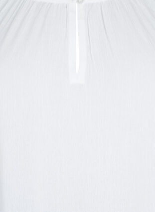 Viskostunika med 3/4-ärmar, Bright White, Packshot image number 2
