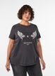 T-shirt i ekologisk bomull med tryck, Svart, Model image number 0