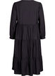 Midiklänning med v-ringning och A-linjeform, Svart, Packshot image number 1