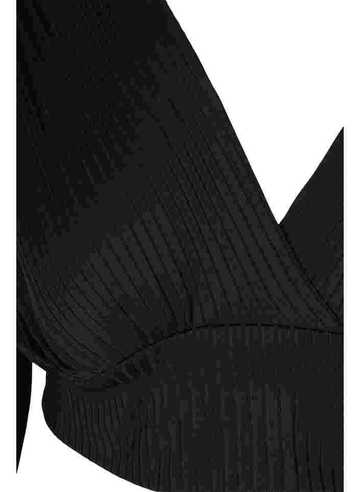Croptop med långa ärmar, Black, Packshot image number 2