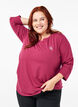 Tr&auml;ningsblus med trekvarts&auml;rm, R&ouml;d, Model image number 0