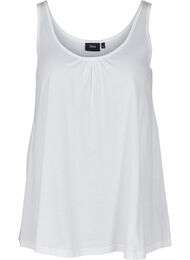 A-linjeformat linne med rund halsringning, Bright White