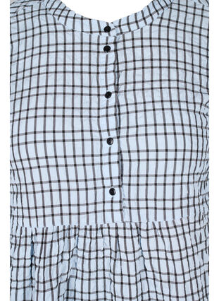 Skjorttunika med 3/4-ärmar, Light Blue Check , Packshot image number 2