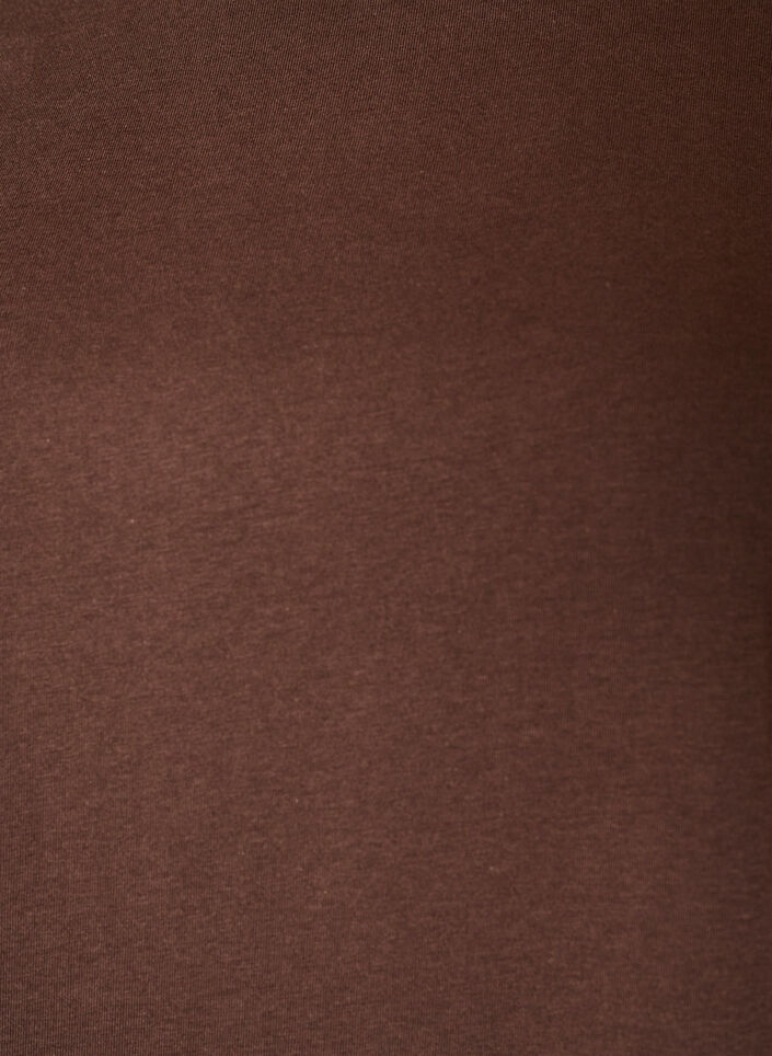 T-shirt med asymmetrisk spetskant, Brun, Packshot image number 2