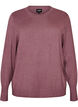Stickad blus med rund halsringning, Rosa, Packshot image number 0