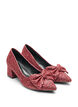 Glitterpumps med rosett, R&ouml;d, Packshot image number 1
