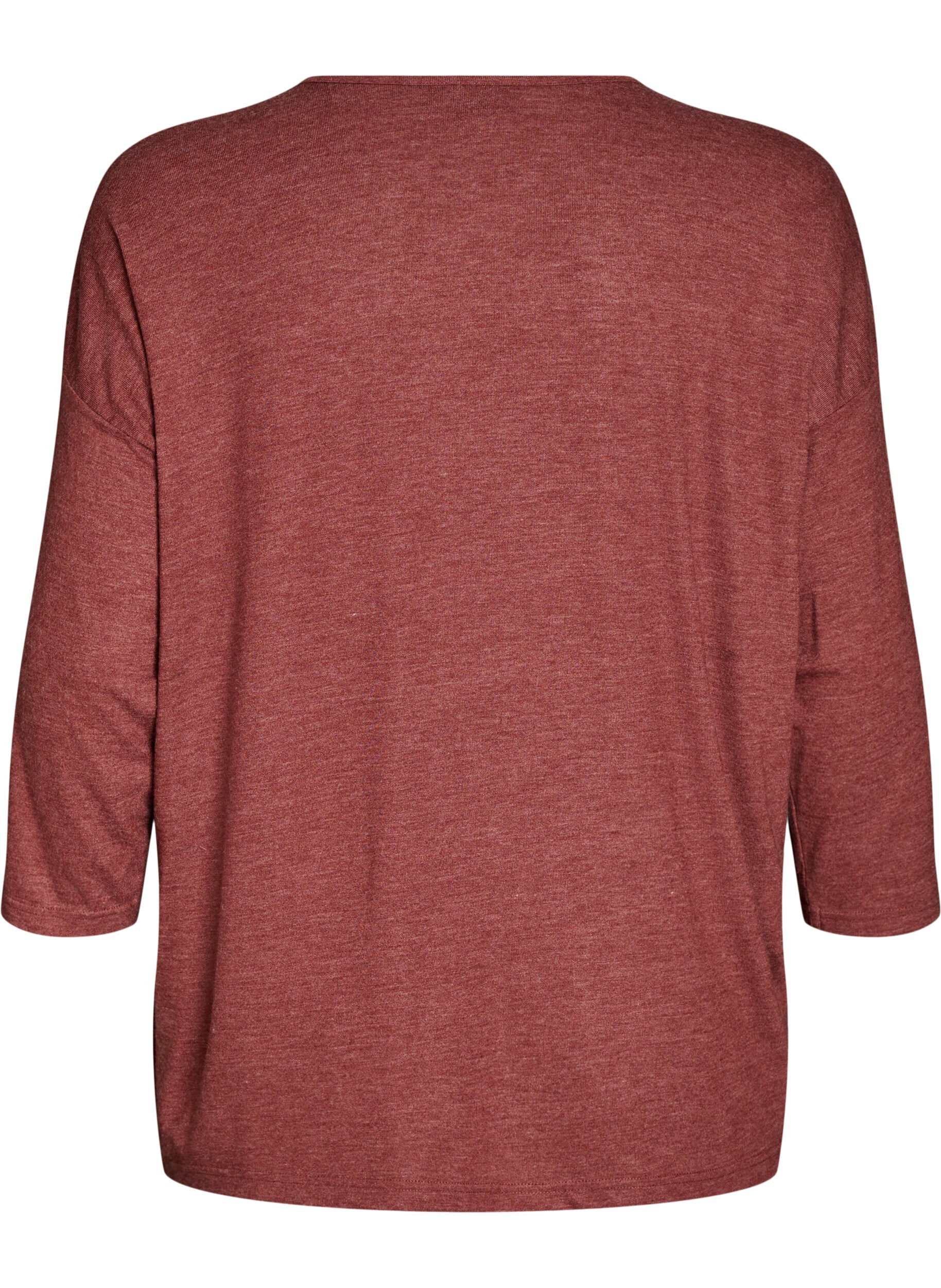 ZizziJerseyblus med 3/4-&auml;rm, R&ouml;d, Packshot image number 1