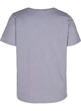 T-shirt i bomull med tryck och korta ärmar, Silver Bullet acid, Packshot image number 1