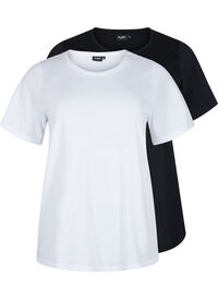 FLASH - 2-pack t-shirtar med rund hals