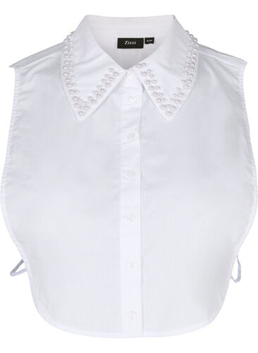 Lös skjortkrage med pärlor, Bright White, Packshot image number 0