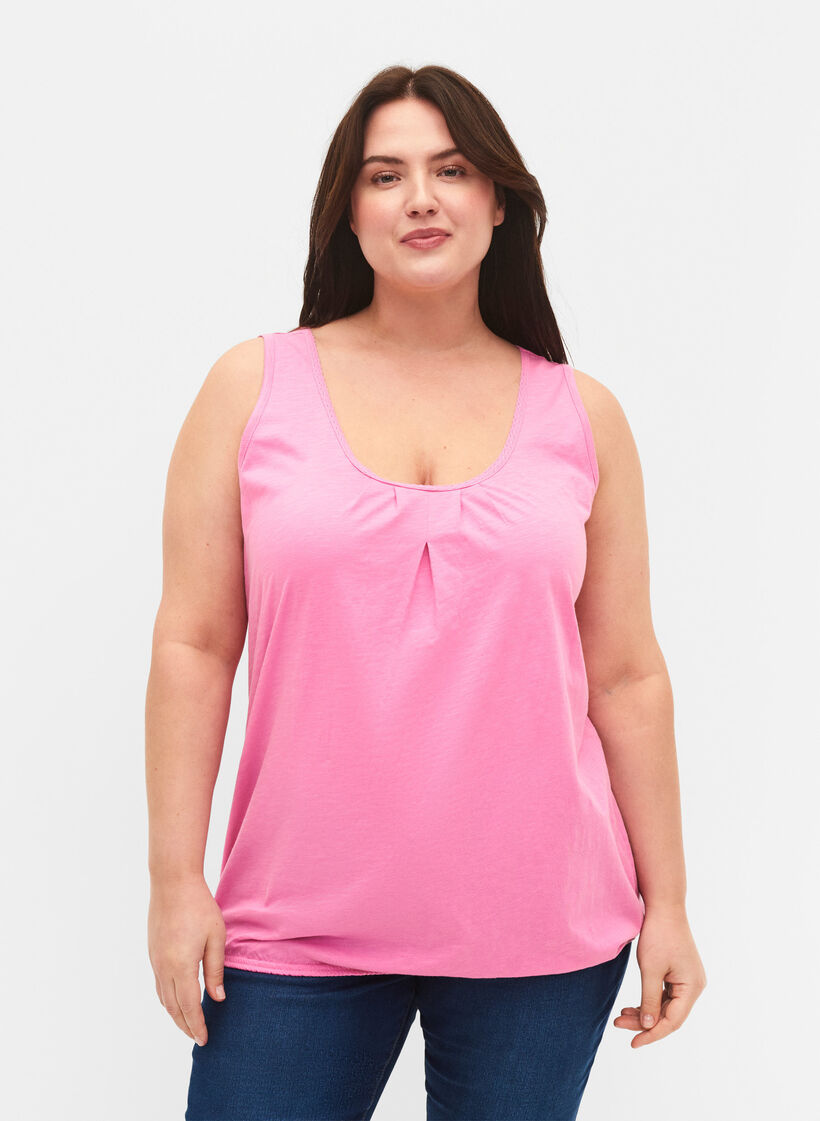 2-pack bomullstopp med spetskant, Rosebloom / Black, Model image number 0