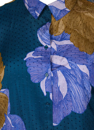Långärmad viskosskjorta med blommigt mönster, Reflecting Pond AOP, Packshot image number 2