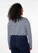 Randig blus med motiv, White w.Navy Stripe, Model image number 1