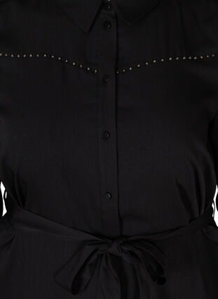 Tunika med knytband och nitar, Black, Packshot image number 2