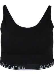 Bomulls-bh med justerbara band, Black/Upper Font
