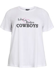 T-shirt med tryck, Vit