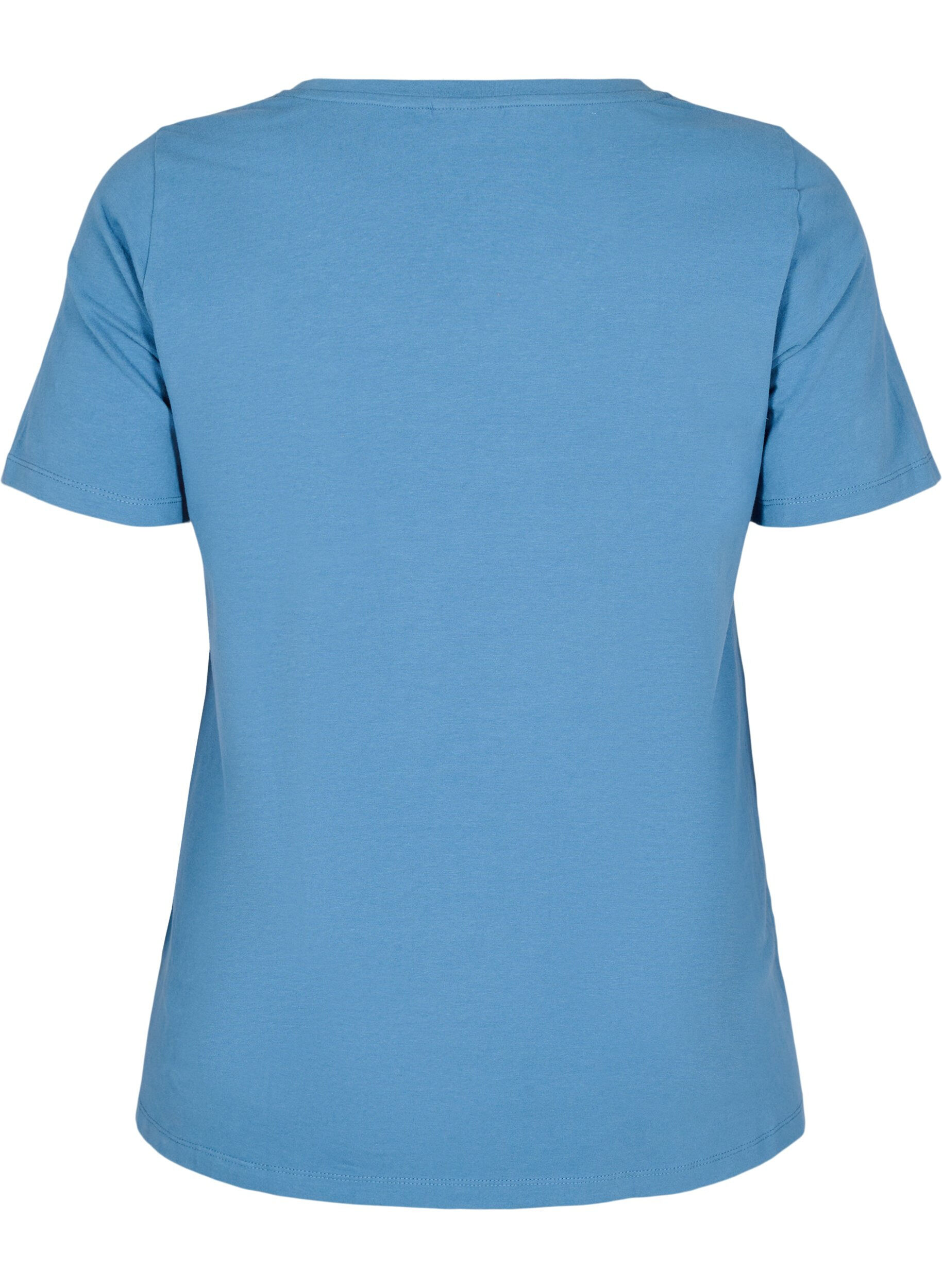 ZizziBas-t-shirt i bomull, Bl&aring;, Packshot image number 1