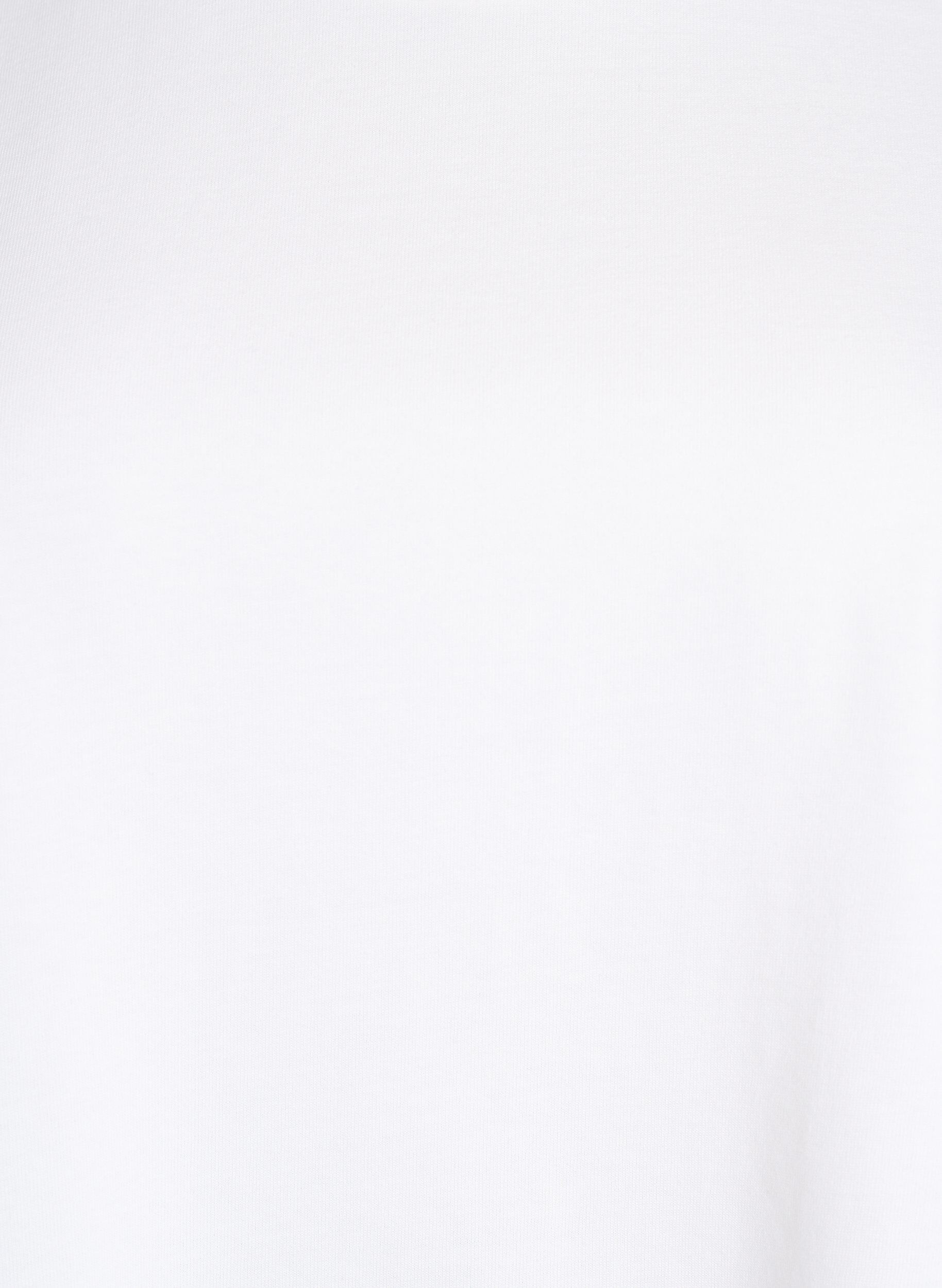 Zizzi Boxy bomulls-t-shirt, Vit, Packshot image number 2