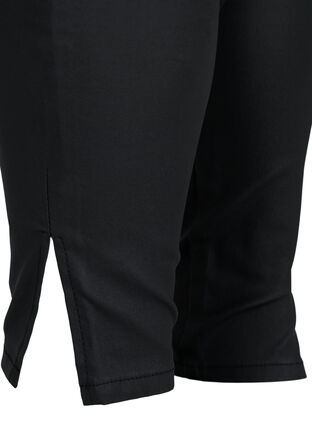 Coated leggings med slits, Black, Packshot image number 3