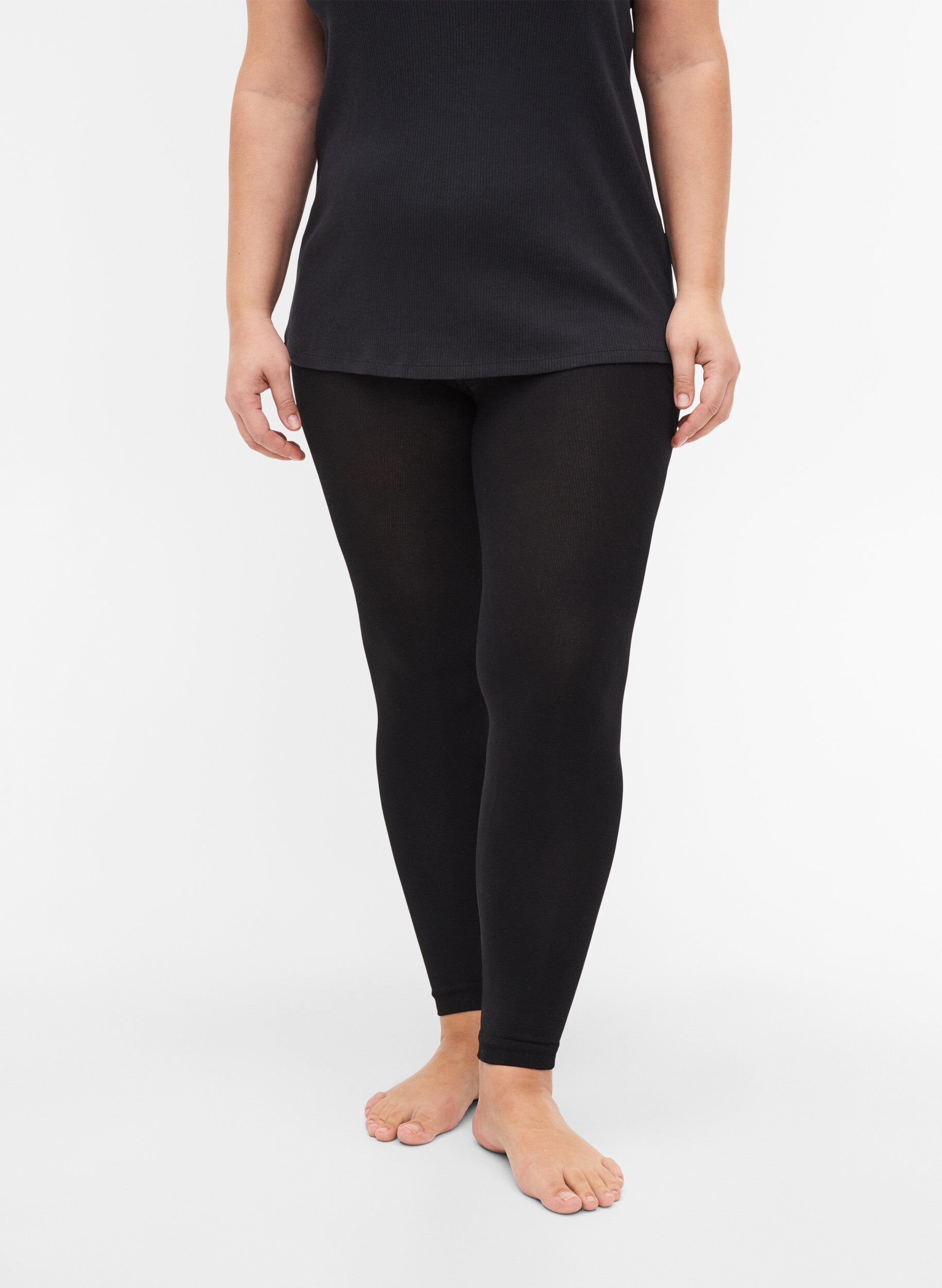 Zizzi Leggings i 200 denier, Svart, Model image number 2