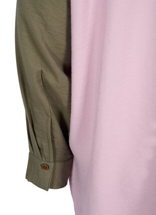 Blockfärgad skjorta i viskosblandning, Pink Blocking, Packshot image number 2